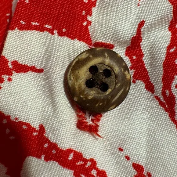 Vintage RJC Shirt Men XL Red Floral Made in USA Hawaiian Holiday Vacation Pocket - Picture 10 of 10